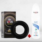 Dr. Love Silikon Penis Halkası Yüzüğü Siyah + Dr. Love