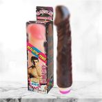 Dr. Love Titreşimli Yarı Realistik Vibratör Dildo Zenci