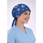 Dr. Mitra Cerrahi Bone Medikal Doktor Hemşire Hastane Bonesi Unisex -Gece Desen