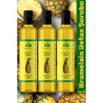 Dr. Natural 3 Adet Bromelain Şurubu Ananas ve Koenzim Q10 Içeren Detox Şurup 250 ml - 750 ml