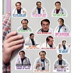 Dr Now Magnets Buzdolabı, Komik Sevimli Dr. Nowzaradan Buzdolabı Dolabı Mıknatısı - 3" × 3" Güçlü Mıknatıslar Siyah Metin, Motivasyonel Diyet Yardımcısı - dr nowzaradan Diyet Planı Kitabı 12 Paket