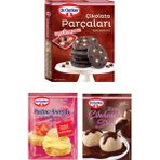 Dr. Oetker Çikolata Parçaları + Bitter Çikolatalı Sos + Pastacı Kreması - 1 Adet