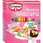 Dr. Oetker Süsleme Glazürü 76 gr Kek ve Kurabiye İçin Renkli Dekorasyon Seçenekleri
