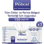 Dr.Pedical 150 Yaprak Beyaz Sabun Vücut Temizleme Havlusu