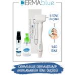 Dr. Pen Dermablue Ayarlanabilir Dermastamp 140 İğneli Titanyum Yüz Bakım Aracı Temizlik Sıvısı ile