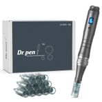 Dr. Pen Ultima M8 Microneedling Pen, Original Dr. Pen Wireless Microneedling Machine Professional Microneedle Pen Kit for Face Body Hair Beard Growth Gift Women - 12 Cartridges