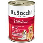 Dr. Sacchi 400 gr Jöle Et Parçalı Biftek Etli Köpek Konservesi