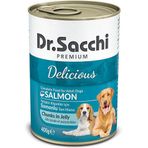 Dr. Sacchi 400 gr Jöle Et Parçalı Somon Balıklı Köpek Konservesi