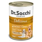 Dr.Sacchi 400 gr Tavuklu Hindili Yetişkin Köpek Konservesi
