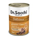 Dr. Sacchi 6x400 gr Tavuk ve Hindili Yetişkin Kedi Konservesi
