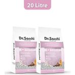 Dr.Sacchi Bebek Pudrası Kokulu Bentonit 2x10 lt Kedi Kumu