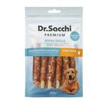 Dr.sacchi Premium Tavuk Sargılı Beyaz Sığır Derisi Burgu Çubuk Tahılsız Köpek Ödülü 5'' 10'Lu 100 Gr
