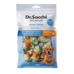 Dr.sacchi Premium Tavuk Sargılı Çift Renkli Sığır Derisi Düğüm Kemik Tahılsız Köpek Ödülü 2“ 8'Li 110 Gr