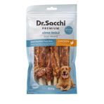 Dr.Sacchi Premium Tavuklu Beyaz Sığır Derisi Burgu Çubuk Tahılsız Köpek Ödülü 5'' 20 Gr 5'li