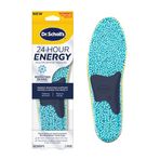 Dr. Scholl's® 24 Saat Enerji Çok Amaçlı Tabanlık, Her Adımda Enerji Verir, Ayak Basıncını Azaltır ve Yorgun Ağrılı Ayaklar, Hafızalı Köpük ve Jel Ekleme, Kadın Ayakkabı Boyutu 6-10, 1 Çift
