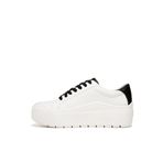 Dr. Scholl's Time Off Max Platform Beyaz Siyah Pürüzsüz Kadın Sneaker