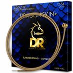 DR Strings DRAGON SKIN+ - Kaplamalı Fosfor Bronz Akustik Gitar Telleri - DAP-12 - Rahat Hissi ve Uzun Ömürlü Üstün Ses: Işık 12-54
