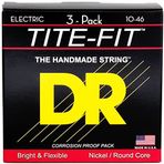 DR Strings Tite-Fit Nikel Kaplama Elektro Gitar Telleri, Orta 10-46, 3'lü Paket (MT-10-3PK)
