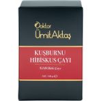 Dr. Ümit Aktaş Kuşburnu-Hibiscus Çayı 100 gr Kafeinsiz Vegan Katkısız Sağlıklı İçerik