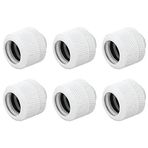 Dracaena 6 paket G1/4 inç dişli, 14 mm dış çapa, Sert Boru Sıkıştırma Bağlantı Parçası, Bilgisayar su soğutma sistemi için yüksek gövde tasarımı, Beyaz