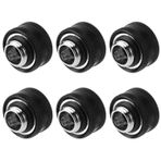 Dracaena 6'lı paket G1/4 inç dişliden 16 mm OD sert boru sıkıştırma parçası, PC su soğutma sistemi için sert akrilik tüp için sızdırmazlık halkaları, Siyah