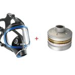 Drager 6300 Tam Yüz Gaz Maskesi+Drager A2B2E2K2HgP3 R D (KBRN FİLTRE) Filtre