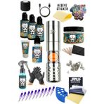Dragoart T2 SILVER Dövme Makinesi Seti – Led Ekran - Parmak Pedallı Dövme Seti