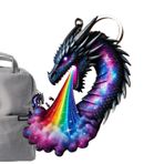 Dragon Anahtarlık | Akrilik Gradyan Çanta Charm - Taşınabilir Çin Tarzı Süsleme, Kadın Erkek için Yaratıcı Ejderha Kolye Ucu, parlak, Refer to description