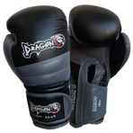 Dragon Attack 6 Boks Kickboks Ve Muay Thai Eldiveni Siyah 10 Oz
