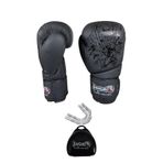 Dragon Do Giftoom Sport Yakuza Boks Eldiveni Ve Kutulu Şeffaf Dişliği Siyah 14 Oz