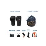 Dragon Do Gifttoom Kıck Boks Sporcu Çantalı Antrenman Seti Boxing Tepito Eldiveni Ve Ekipmanı Siyah 12 Oz