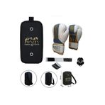 Dragon Do Legacy Kick Boks Eldiveni Muay Thai 3'Lü Set Ve Eldiven Taşıma Çantalı Beyaz 10 Oz