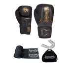 Dragon Do Legacy Kick Boks Eldiveni Muaythai Müsabaka Antreman 3'Li Set Siyah 10 Oz