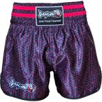 Dragon Do MT3442 Muay Thai Şortu Kick Boks Şort Neon Pembe Dijital Baskılı Şort - Siyah