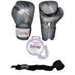 Dragon MAMBA Boks Eldiveni Seti SİYAH Boks Eldiveni Bandaj Siyah Renk ve Dişlik 3’lü Set (Siyah, 12 OZ)