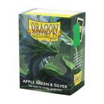 Dragon Shield | Mat Çift Standart Boy Kart Kılıfları | 100 karat - Pürüzsüz ve Sağlam Premium TCG Kılıflar - Pokemon, Tek Parça ve Sihir ile Uyumlu: The Gathering | Elma Yeşili ve Gümüş