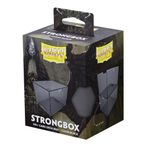 Dragon Shield Strongbox Güverte Kutusu Şeffaf Siyah, 100+ Çift Kollu Kart Tutar, Akrilik TCG Saklama Kutusu, Vakumlu Conta Kapatma, İstiflenebilir, Ekran Kapağı, 83,5 x 106 x 75,5 mm