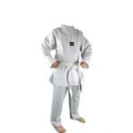 Dragondo 10012 Fitilli Kumaş Beyaz Yaka Taekwondo Elbisesi