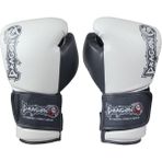 Dragondo 30376-P Beyaz Kunuri 3 Boks Eldiveni Muay Thai Eldiveni Kick Boxing Eldiveni - 12 oz