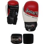 Dragondo 33044 Kırmızı Çocuk Boks Eldiveni ve 2 Metre Çocuk Bandajı Çocuk Boks Seti - 6 oz
