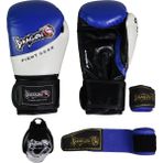 Dragondo 33044-P Jr Çocuk Boks Eldiveni Seti (Eldiven+Bandaj+Dişlik) - Mavi - 8 oz