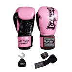 Dragondo Attack Boks Eldiveni Kick Boks Muay Thai Pembe Boks Eldiveni Bandaj Ve Dişlik 3'lü Set