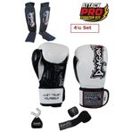 Dragondo Dragon Attack 5 Plus Profesyonel Boks Eldiveni 4'lü Set Boks Eldiveni Kaval Koruyucu Bandaj Dişlik