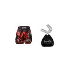 Dragondo Dragon Sporcu Dişliği ve Mt3012 Muay Thai Şortu 2 li Set Dijital Baskılı Muay Thai Şortu
