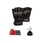 Dragondo HAKİKİ DERİ MMA ELDİVENİ BOKS BANDAJI VE DİŞLİK SET SERBEST DÖVÜŞ GLOVES GIFTOOM