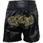 Dragondo Mt3028 Nakışlı Muaythai Şortu Muay Thai Antrenman Şortu Siyah