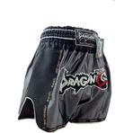 Dragondo Mt3075 Retro Neo Kick Boks Şortu Muay Thai Şort Antrasit