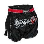 Dragondo Mt3075 Retro Neo Kick Boks Şortu Siyah Retro Muay Thai Şort