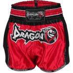 Dragondo MT3075 Retro Neo Muaythai Şortu Kırmızı Retro Muay Thai Şort - XS