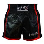 Dragondo Mt3092 Muay Thai Kick Boks Şortu Dijital Baskılı Siyah Şort